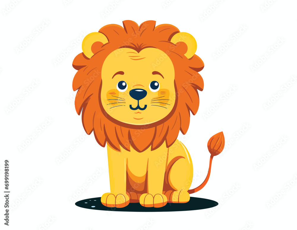 lion cartoon vector isolated on white background lion cartoon vector isolated on white background