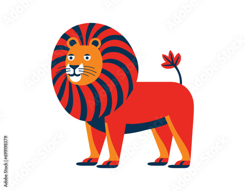 Photography lion cartoon isolated on white background