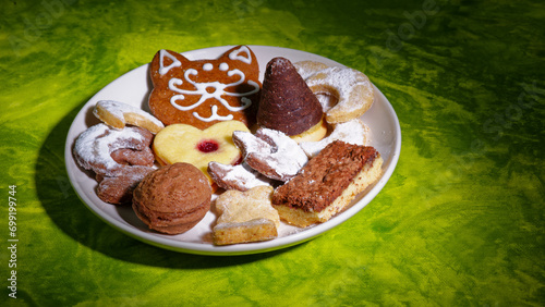 Czech Christmas cookies cukrovi photo