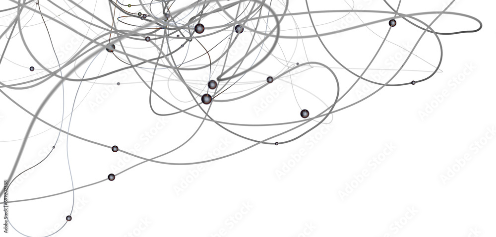 Obraz premium Falling cyber particles. Big data stream. 3d