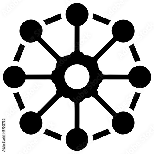Network segmentation vektor icon illustation
