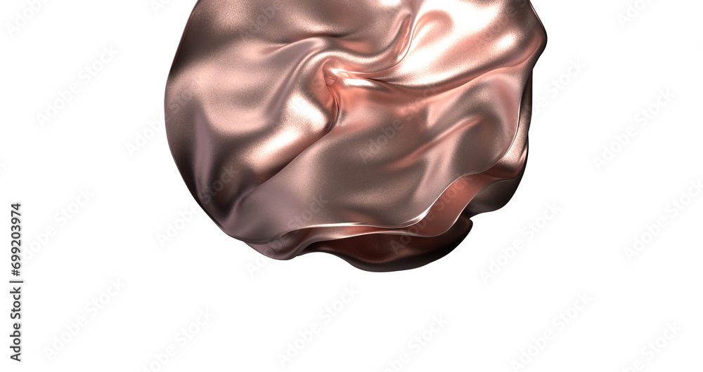 Textured Opulence: Abstract 3D Gold Cloth Illustration for Exquisite Artistry