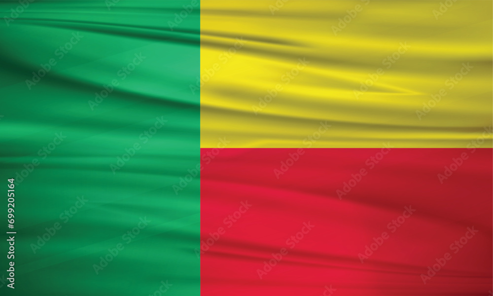 Obraz premium Illustration of Benin Capital Flag and Editable Vector of Benin Capital Country Flag