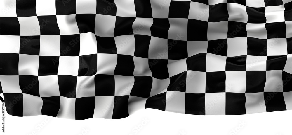 Fototapeta premium Waving racing finish flag in