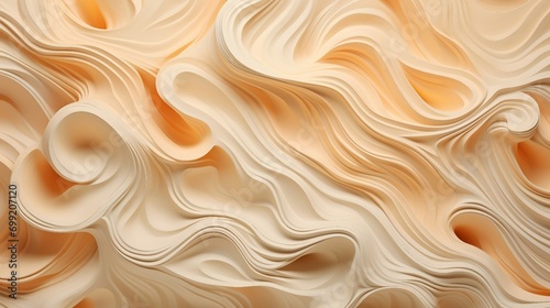 Abstract smooth creamy background with swirls and wavy lines AI Generated