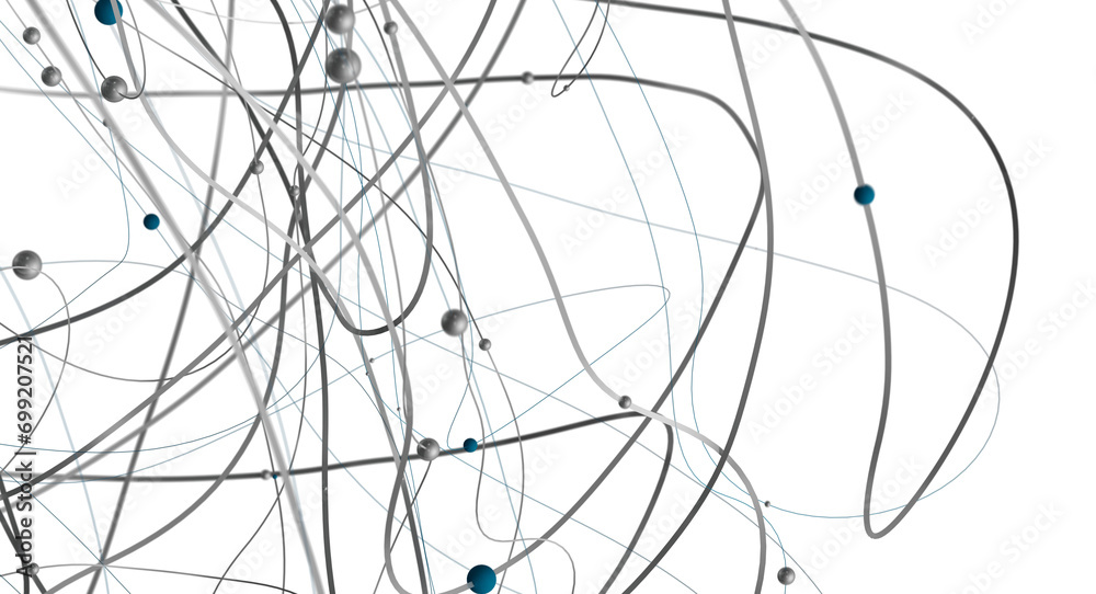 Obraz premium abstract futuristic network on background illustration