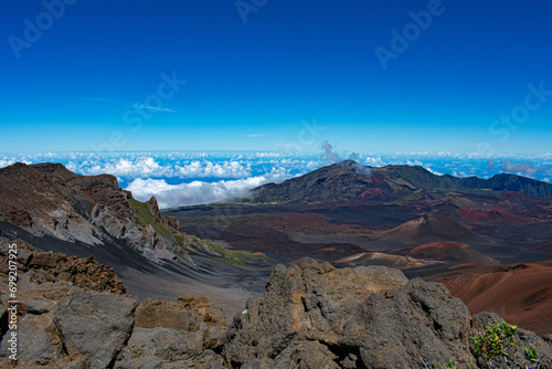 Crater of Haleakala Volcano  Maui  Hawaii