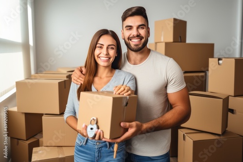 couple moving in new home