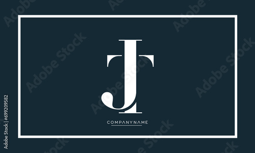 TJ or JT Alphabet letters logo monogram photo