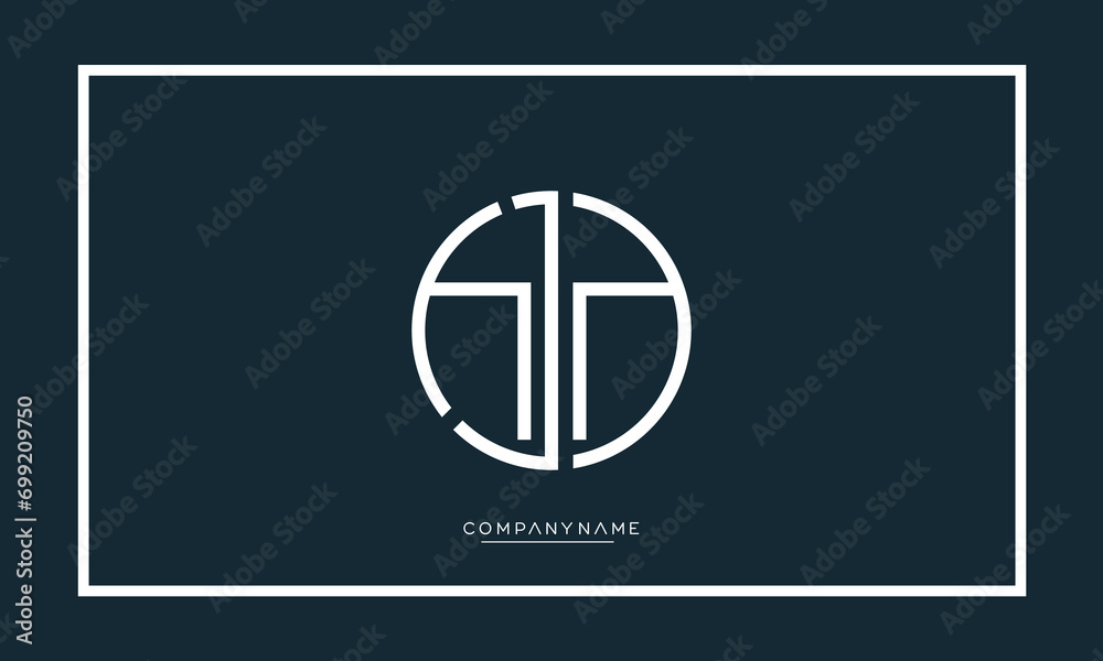 TJ or JT Alphabet letters logo monogram TJ or JT Alphabet letters logo monogram