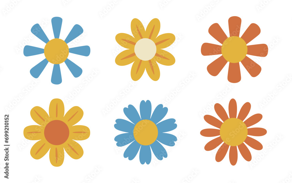 Abstract flowers vector clipart. Spring illustration. Abstract flowers vector clipart. Spring illustration.
