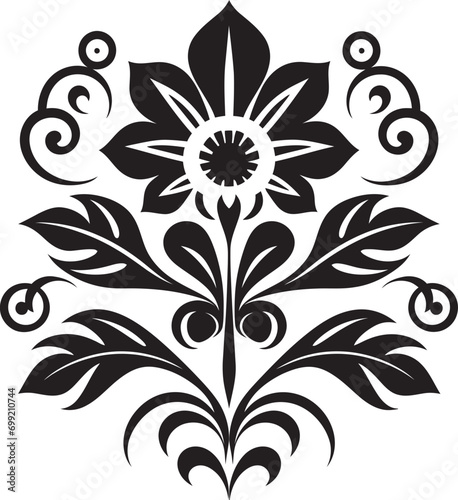 Inherited Charm Ethnic Floral Logo Icon Design Tribal Adornments Ethnic Floral Emblem
