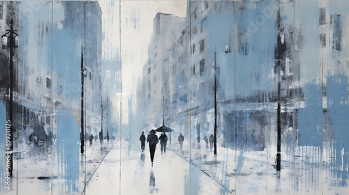 Resilient Hues: Emotive Journey Through Blue Monday's Moody Scenes