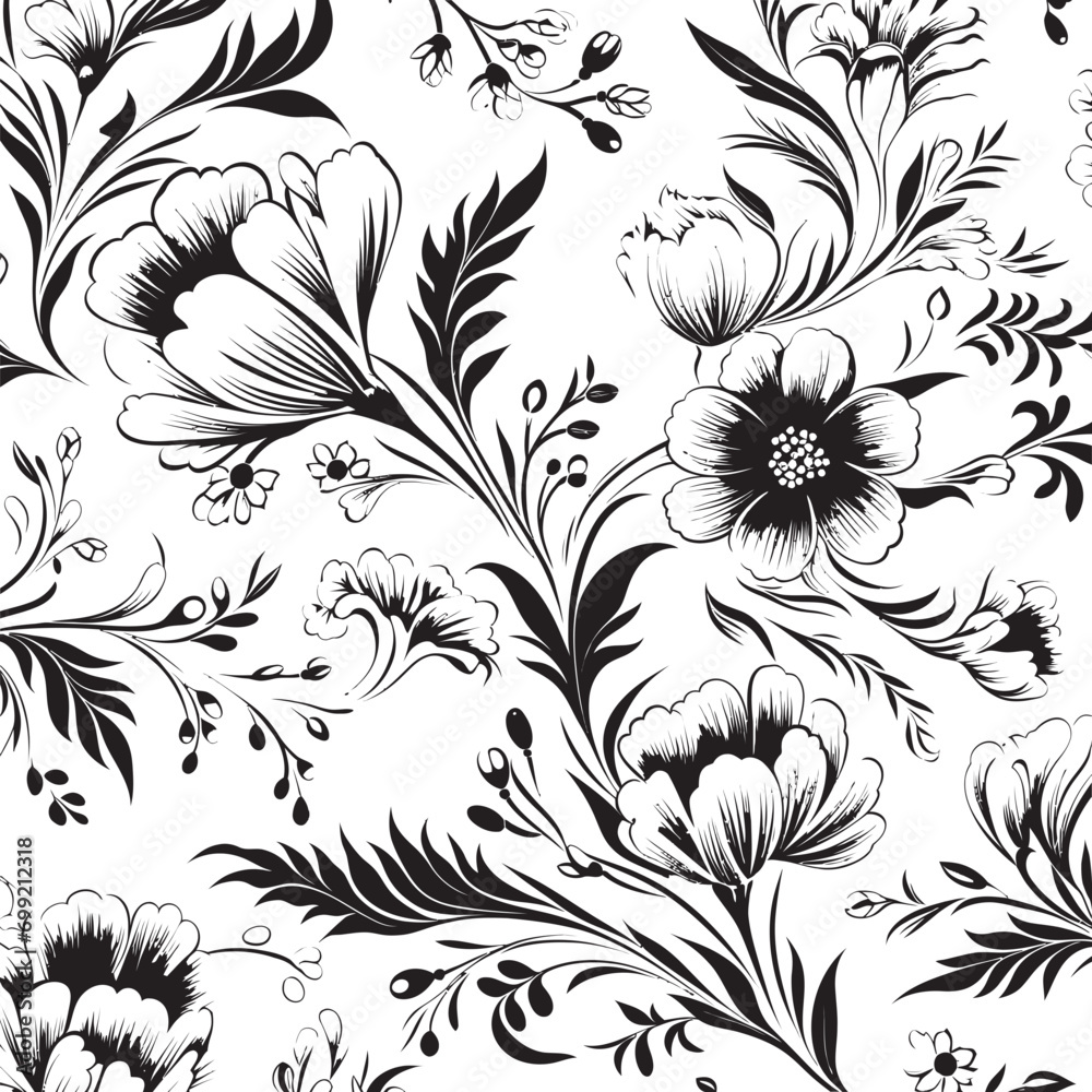 Fototapeta premium Tranquil Blossom Haven Floral Background Design Enchanted Meadow Vector Floral Logo Icon