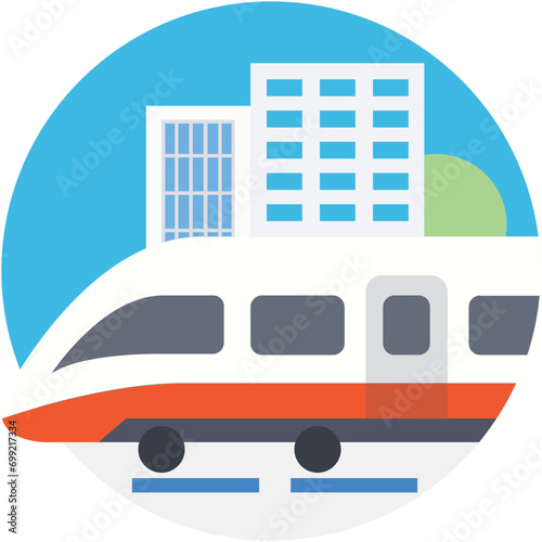 Tram Vector Icon
