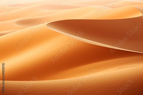Detailed view of orange sand texture in the Empty Quarter Desert in the United Arab Emirates. Features sand dunes, presenting an abstract texture © Asad