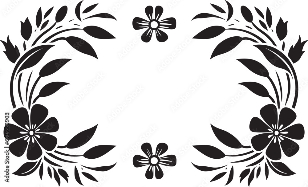 Structured Garden Vector Tile Design Floral Symmetry Geometric Emblem Icon