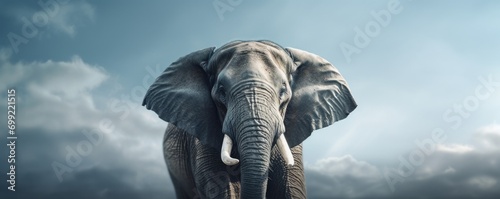 close up portrait of an elephant