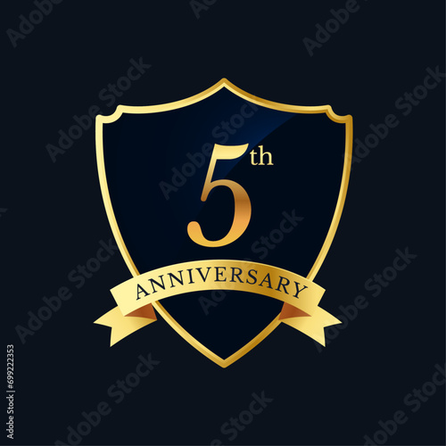 5th anniversary shield logo