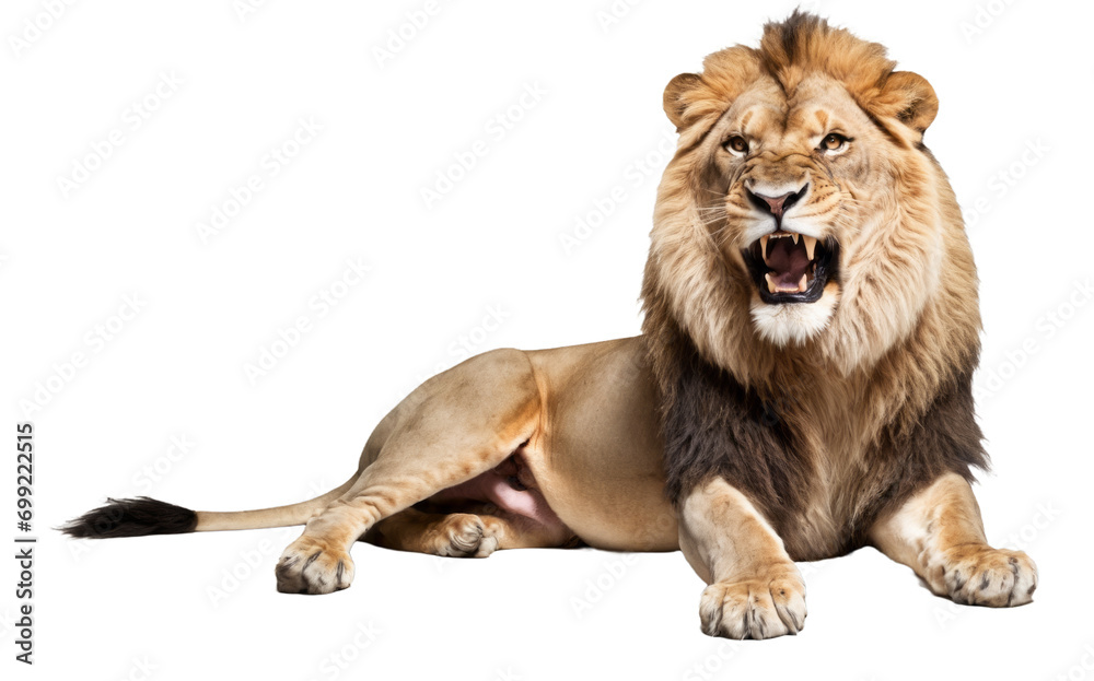 Majestic Lion on transparent background, PNG