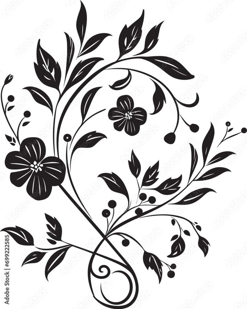 Noir Blossom Artistry Hand Drawn Vector Icons Chic Inked Garden Whimsy Noir Floral Elements Noir Blossom Artistry Hand Drawn Vector Icons Chic Inked Garden Whimsy Noir Floral Elements