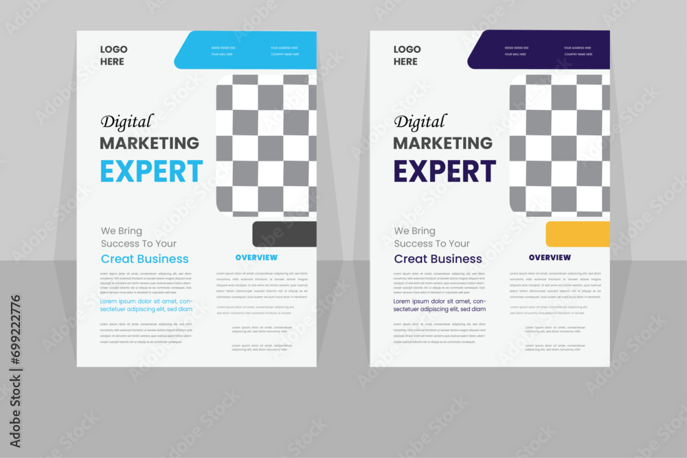 Corporate business flyer template design set with blue, orange, color. marketing, business proposal, promotion, advertise, publication, cover page. new digital marketing flyer set Corporate business flyer template design set with blue, orange, color. marketing, business proposal, promotion, advertise, publication, cover page. new digital marketing flyer set