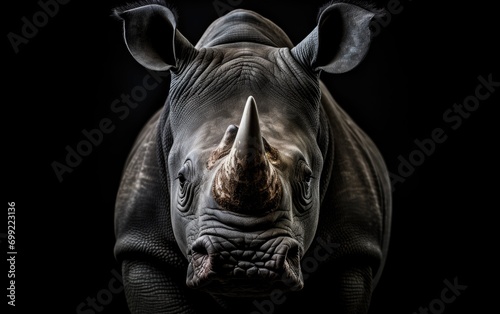  Rhino Rhinoceros , Dangerous Big Horn Facea animal