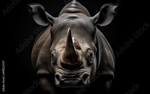  Rhino Rhinoceros   Dangerous Big Horn Facea animal