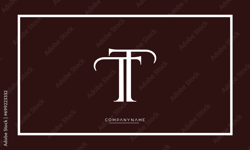 TT or T Alphabet letters logo monogram TT or T Alphabet letters logo monogram