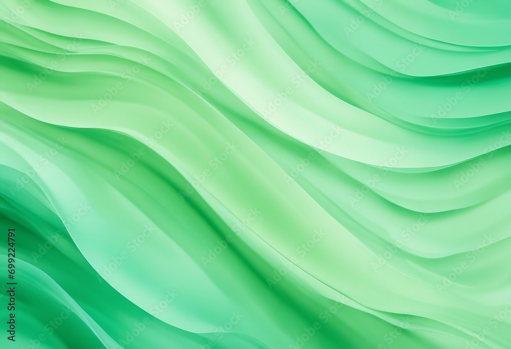 Abstract watercolor paint background illustration web design - Soft green pastel color waves