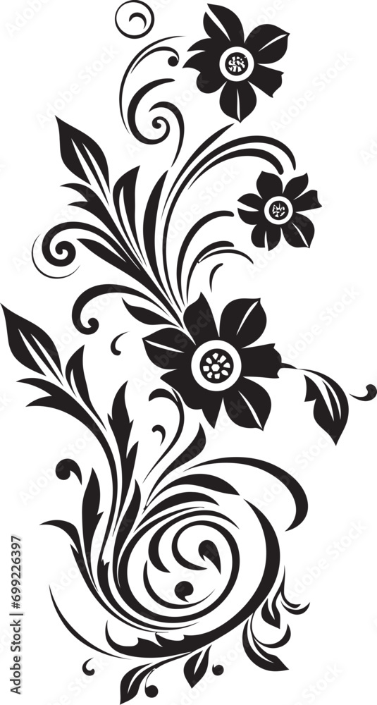 Elegant Floral Intricacy Iconic Black Hand Drawn Noir Vines Vector Design Elegant Floral Intricacy Iconic Black Hand Drawn Noir Vines Vector Design