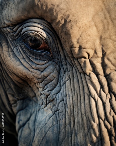 close up portrait of an elephant © grigoryepremyan