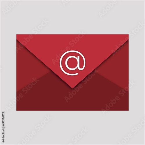 Email icon with red color 