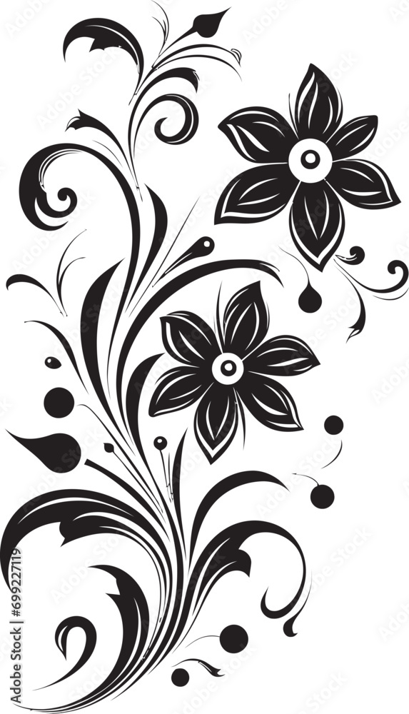 Subtle Floral Scrolls Iconic Logo Element Ethereal Handcrafted Bouquets Vector Logo Design Subtle Floral Scrolls Iconic Logo Element Ethereal Handcrafted Bouquets Vector Logo Design