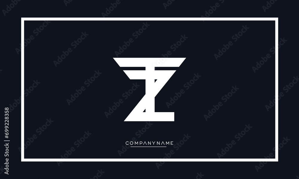 Alphabet letters logo icon TZ or ZT Alphabet letters logo icon TZ or ZT
