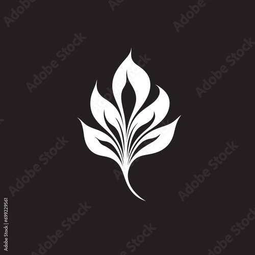 Clean Bloom Essence Single Black Logo Icon Whimsical Artistic Whirl Handcrafted Vector Emblem