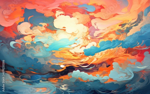 abstract colorful background from cloud