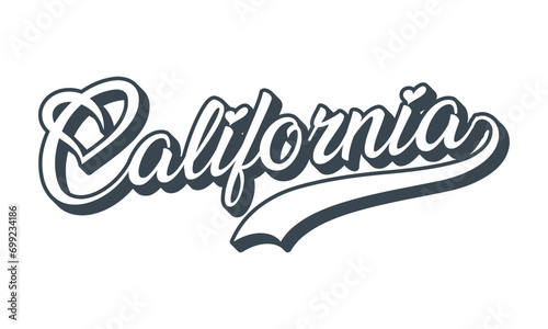 Vector california text typography design for tshirt hoodie baseball cap jacket and other uses vector photo