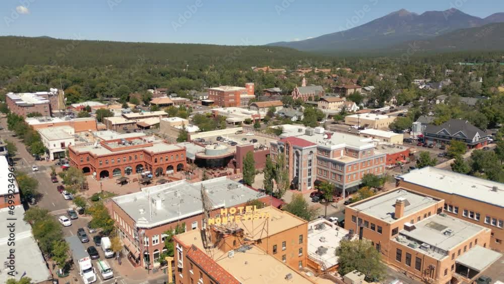 Aerial view of downtown Flagstaff, AZ Aerial view of downtown Flagstaff, AZ