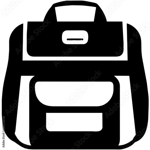 Baby diaper bag with insulated pockets vektor icon illustation