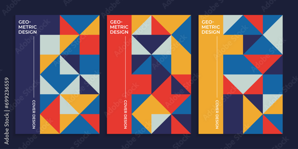 Cover book colorful geometric shapes