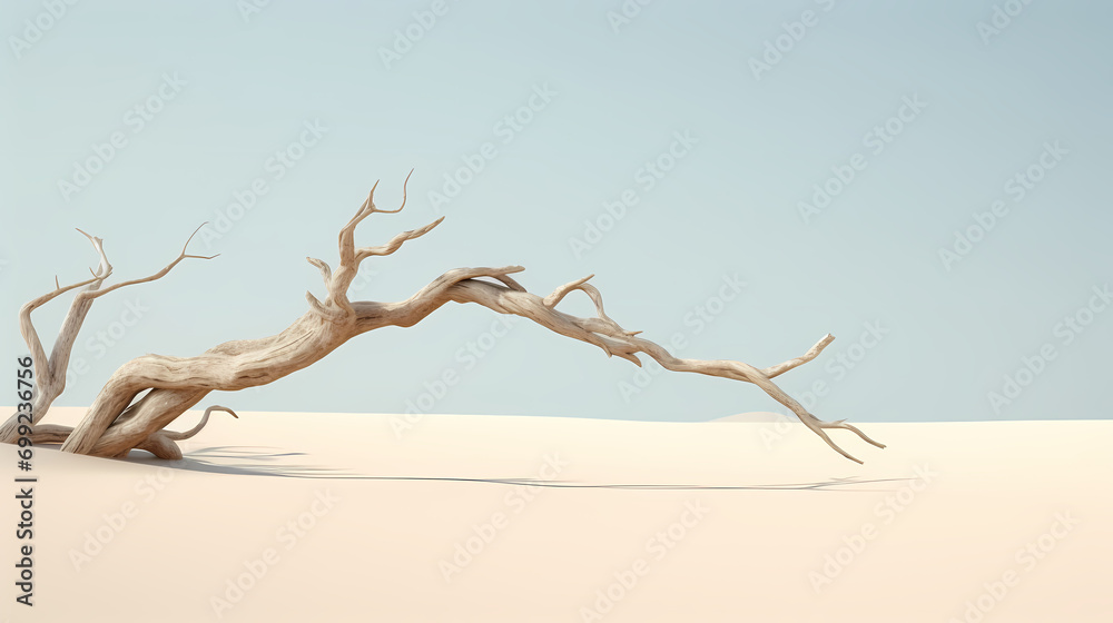 Dry branches and white sand. Summer concept background Dry branches and white sand. Summer concept background