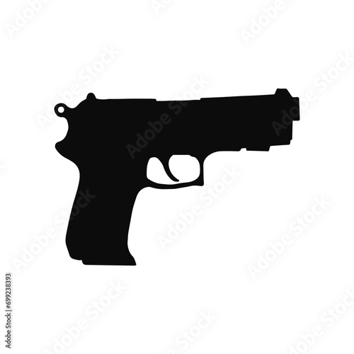 gun silhouette isolated on transparent background