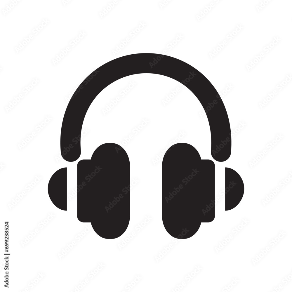 Headphones icon vector symbol. vector illustration Headphones icon vector symbol. vector illustration