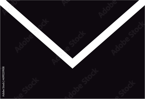 Black email icon. Black icon and Red background