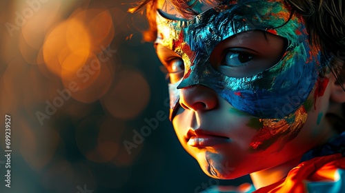 Dynamic Superhero Mask Paint photo