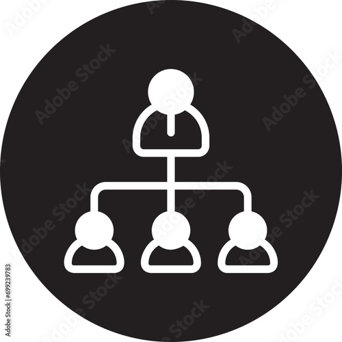 organization structure glyph icon