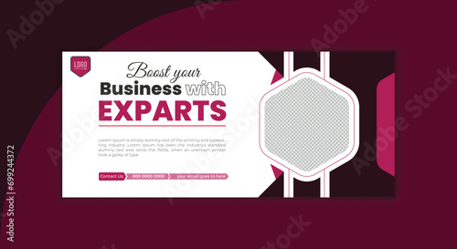 Creative Modern Professional Corporate Business Social Media Facebook Cover and Web Banner Template Design