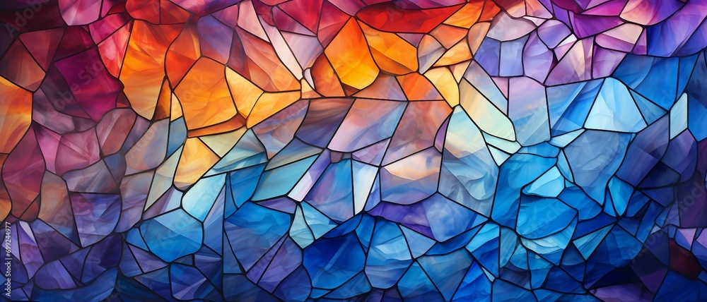 Stained Glass Kaleidoscope texture background ,a background with the vibrant and intricate patterns of stained glass, can be used for website design, and printed materials like brochures, flyers.
Stained Glass Kaleidoscope texture background ,a background with the vibrant and intricate patterns of stained glass, can be used for website design, and printed materials like brochures, flyers.