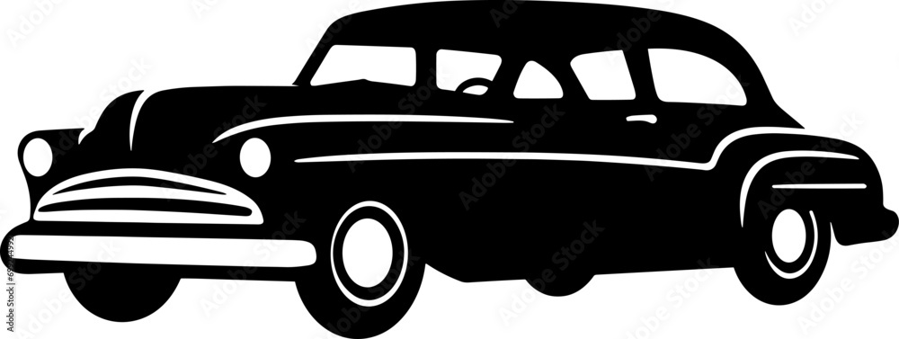 Silhouette car icon template. vector illustration. AI generated illustration.